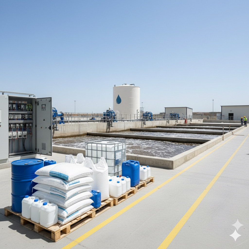 Water treatment chemicals for filtration and desalination plants