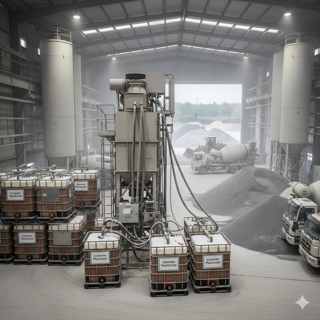 Concrete admixture and construction materials