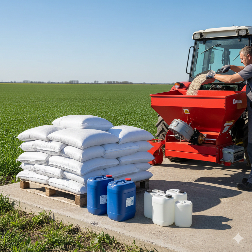 Agricultural fertilizer products and bags